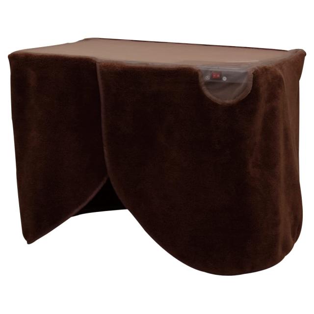 【中古】 2) デスクヒーター_デスクヒーター アイリスオーヤマ デスクヒーター 足元ヒーター デスク オフィス 冷え対策 こたつ 洗濯OK 丸洗いOK 自動切りタイマー 高温センサー付き フリース素材 デスク下 机下 幅46x奥行36x高さ30cm DEH-45-T ブラウンの通販は