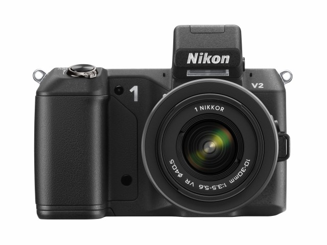 【中古】 ブラック_標準ズームレンズキット Nikon ミラーレス一眼 Nikon 1 V2 レンズキット 1 NIKKOR VR 10-30mm f/3.5-5.6付属 ブラック