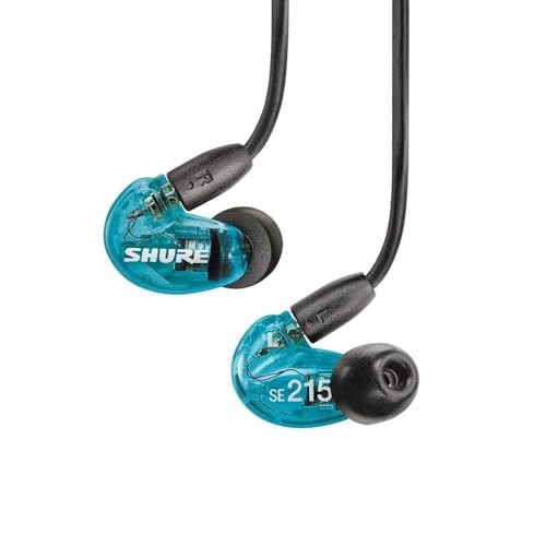 【中古】 ブルー_マイクなし_単品 【VGP2024 金賞】SHURE シュア イヤホン 有線 SE215SPE-A トランスルーセントブルー 高遮音性 ゲーム