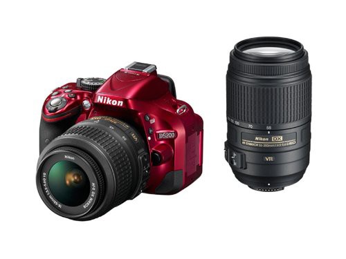 【中古】 レッド_ダブルズームキット Nikon デジタル一眼レフカメラ D5200 ダブルズームキット AF-S DX NIKKOR 18-55mm f/3.5-5.6G VR/ AF-S DX NIKKOR 55-300mm f/4.5-5.6G ED VR レッド D5200WZRDの通販は