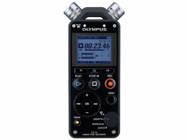 【中古】 OLYMPUS リニアPCMレコーダー 4GB 自動録音レベル調整機能 3マイクシステム搭載 LS-14