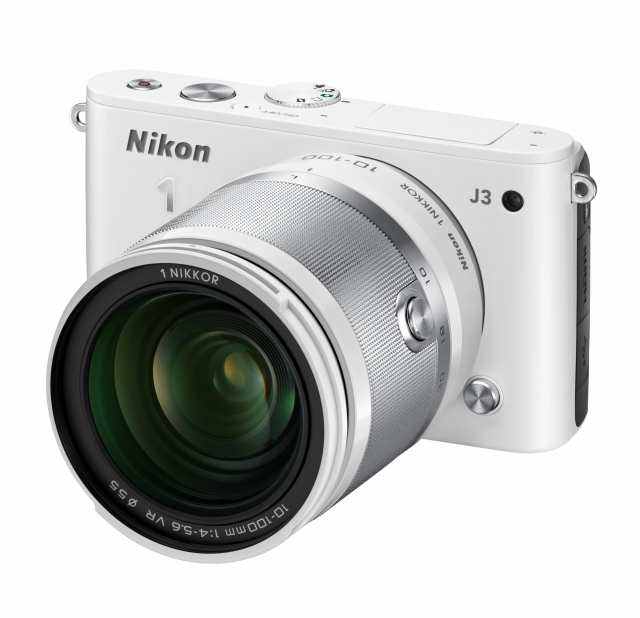 【中古】 ホワイト_小型10倍ズームキット Nikon ミラーレス一眼 Nikon 1 J3 小型10倍ズームキット1 NIKKOR VR 10-100mm f/4-5.6付属 ホワイト N1J310ZKWHの通販は