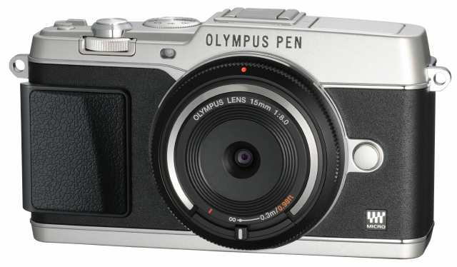 【中古】 シルバー_ボディ OLYMPUS ミラーレス一眼 PEN E-P5 ボディ(ボディキャップレンズ BCL-1580セット) シルバー E-P5 BODY SLV