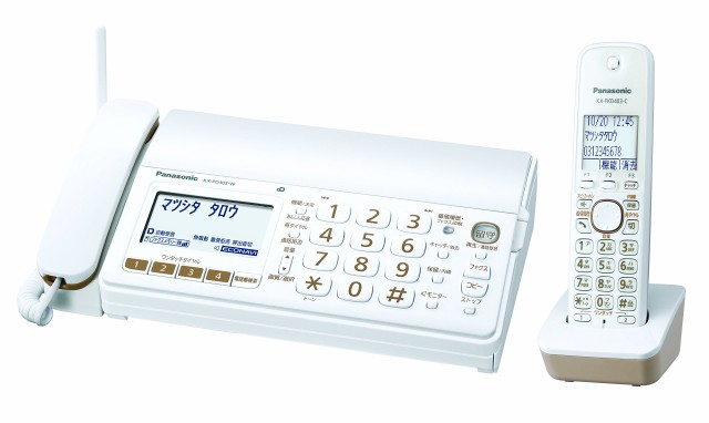 【中古】 子機1台付き_ホワイト パナソニック おたっくす デジタルコードレスFAX 子機1台付き 1.9GHz DECT準拠方式 ホワイト KX-PD303DL-