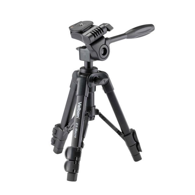 【中古】 Velbon 卓上三脚 EX-Macro 3段 レバーロック 脚径17mm 小型 3Way雲台 クイックシュー対応 アルミ脚 301741の通販は 12,695円