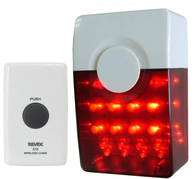 【中古】 送信機 (押しボタン)＆受信機 (音と眩しい光) リーベックス(Revex) ワイヤレス チャイム Xシリーズ 送受信機セット 防犯 LED 点滅 呼び出しピカフラッシュセット XL3010の通販は 18,282円