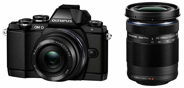 【中古】 OLYMPUS OM-D E-M10 ダブルズームキット ブラック ミラーレス一眼 OM-D E-M10 DZKIT BLK