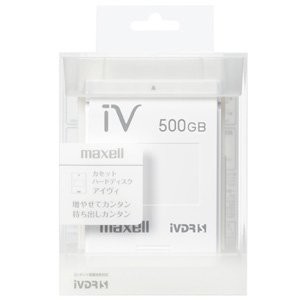 【中古】 日立マクセル コンテンツ保護技術対応カセットハードディスク「iV」 500GB ホワイト M-VDRS500G.E.WH