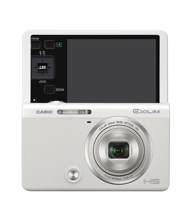 中古】 ホワイト CASIO デジタルカメラ EXILIM EX-ZR50WE 1610万画素 