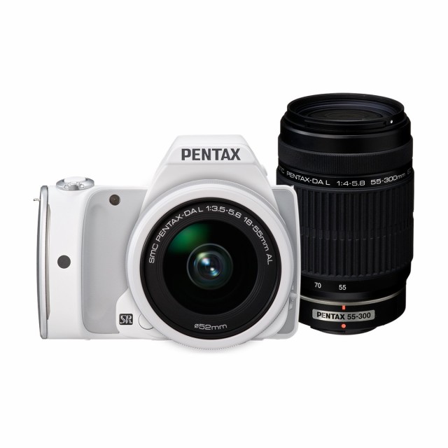 【中古】 ホワイト_300ダブルズームキット RICOH デジタル一眼レフ PENTAX K-S1 300ダブルズームキット [DAL18-55mm・DAL55-300mm] ホワ