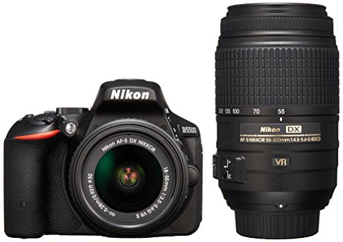 【中古】 通常品_ダブルズームキット_ブラック Nikon デジタル一眼レフカメラ D5500 ダブルズームキット ブラック 2416万画素 3.2型液晶