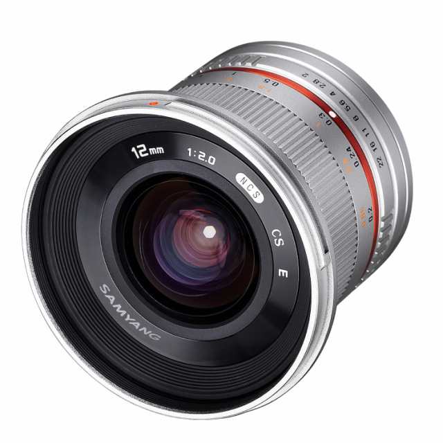 【中古】 シルバー_マイクロフォーサーズ_単品 SAMYANG 単焦点広角レンズ 12mm F2.0 シルバー マイクロフォーサーズ用 APS-C用