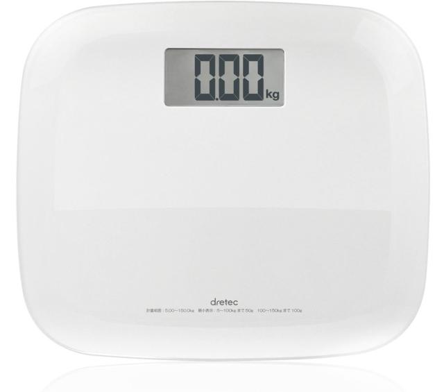 【中古】 50g単位 dretec（ドリテック） 体重計 デジタル 50g単位 ヘルスメーター ボディスケール ピエトラ かるい コンパクト 計測器 ダイエット BS-157WT2の通販は