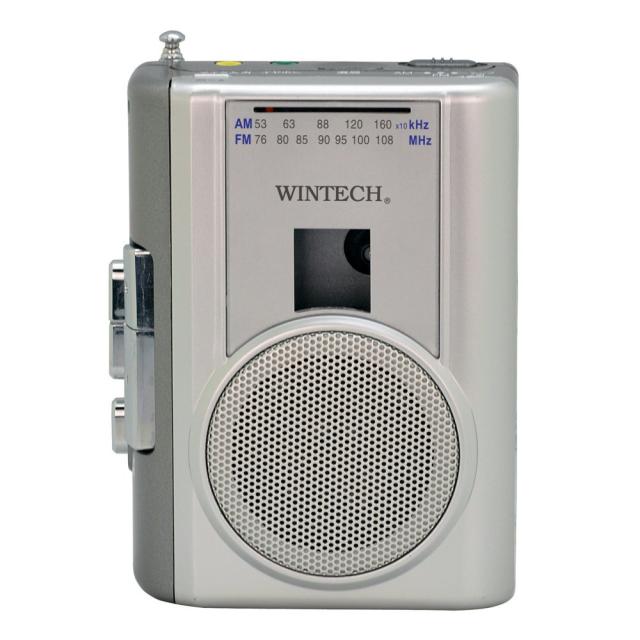 【中古】 WINTECH AM/FMラジオ付テープレコーダー (FMワイドバンド対応) シルバー PCT-02RMの通販は 9,604円