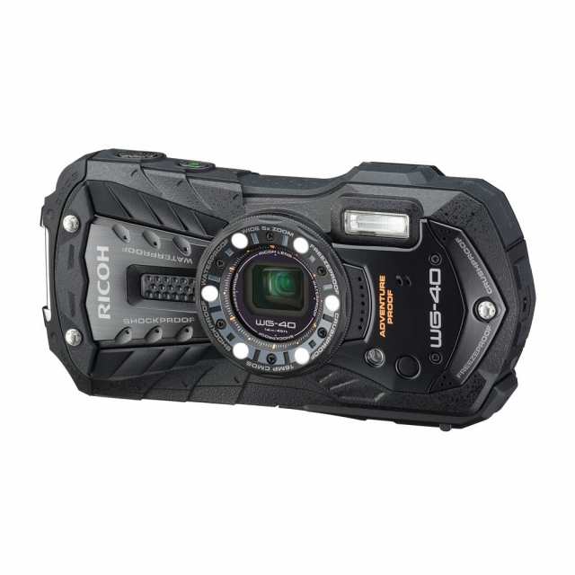 【中古】 ブラック_ノーマル RICOH 防水デジタルカメラ RICOH WG-40 ブラック 防水14m耐ショック1.6m耐寒-10度 RICOH WG-40 BK 04675