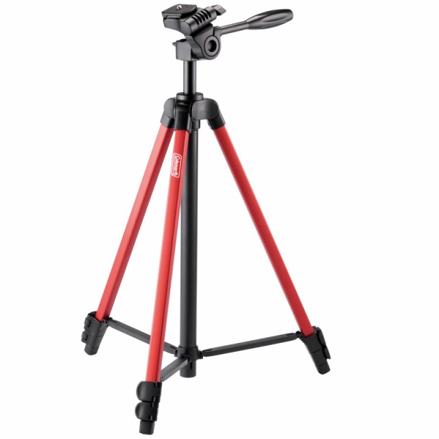 【中古】 軽量三脚_レッド ベルボン Velbon＆Coleman ファミリー三脚 CV-3 RED 3段 レバーロック 脚径17mm 小型 3Way雲台付 クイックシュー対応 アルミ脚 301161 レッドの通販は