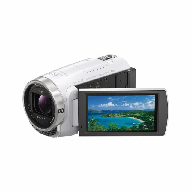 【中古】 ホワイト ソニー SONY ビデオカメラHDR-CX675 32GB 光学30倍 ホワイト Handycam HDR-CX675 W