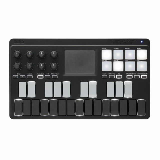 【中古】 キー KORG(コルグ) 定番 USB/ワイヤレス オールインワン モバイルMIDIキーボード nanoKEY Studio 音楽制作 DTM A4サイズ コンパ