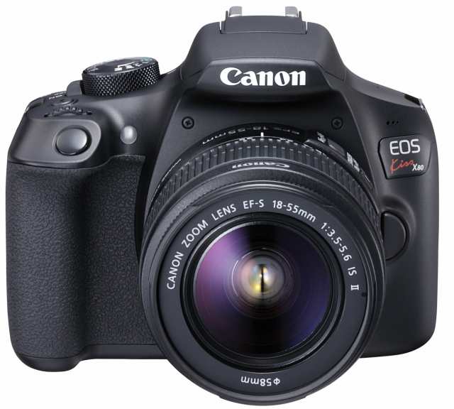 【中古】 通常品_18-55mm レンズキット Canon デジタル一眼レフカメラ EOS Kiss X80 レンズキット EF-S18-55mm F3.5-5.6 IS II 付属 EOSK