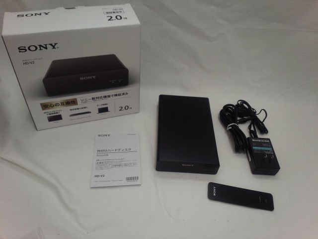 【中古】 2TB SONY 外付ハードディスクドライブ 2TB USB 3.1 HD-V2 B