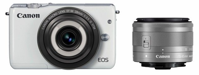 【中古】 通常品_マクロダブルレンズキット_ホワイト Canon ミラーレス一眼カメラ EOS M10(ホワイト)・クリエイティブマクロ ダブルレン