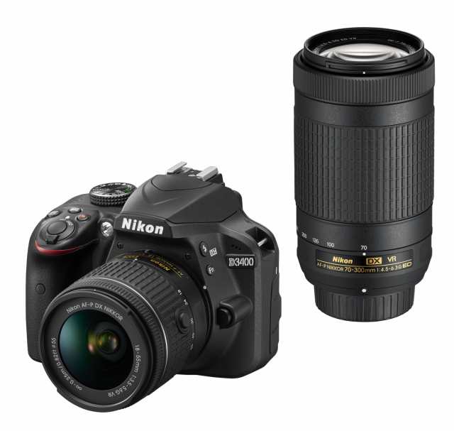 【中古】 ブラック_ダブルズームキット_本体のみ Nikon デジタル一眼レフカメラ D3400 ダブルズームキット ブラック D3400WZBK