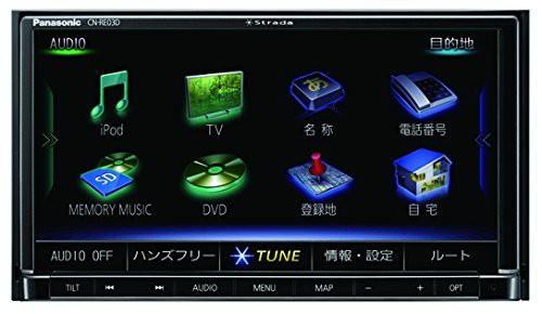 【中古】 パナソニック(Panasonic) カーナビ ストラーダ CN-RE03D フルセグ/VICS WIDE/SD/CD/DVD/USB/Bluetooth 7V型