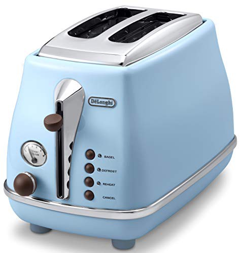 【中古】 1)アズーロブルー De'Longhi (デロンギ) ポップアップトースター アイコナ・ヴィンテージ CTOV2003J-AZ トースト 食パン 片面焼