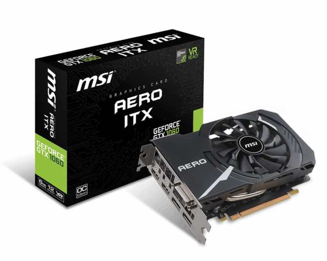 【中古】 MSI ショート基盤採用 グラフィックスカード GEFORCE GTX 1060 AERO ITX 6G OC