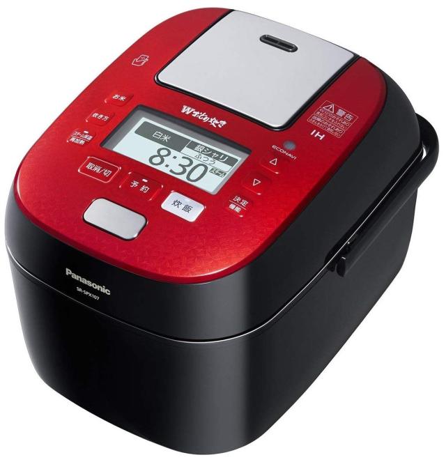 【中古】 5.5合_ルージュブラック パナソニック 炊飯器 5.5合 圧力IH式 Wおどり炊き ルージュブラック SR-SPX107-RKの通販は