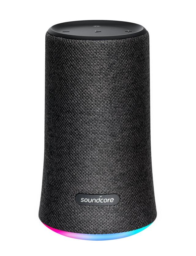 【中古】 ブラック Anker Soundcore Flare (12W Bluetooth4.2 スピーカー by Anker)【360°サウンド/BassUpテクノロジー/LEDライトエフェクト / IPX7防水規格】（ブラック）の通販は