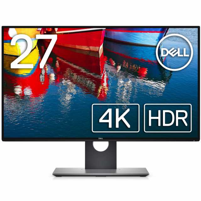 【中古】 Dell モニター 27インチ 超広視野角＆フレームレス/4K/IPS 非光沢/HDR10対応/DP，mDPx2，HDMI/高さ調整 回転/プレミアムパネル