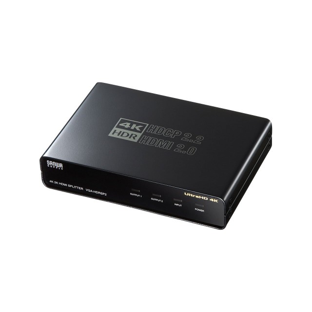 【中古】 サンワサプライ(Sanwa Supply) 4K/60Hz・HDR対応HDMI分配器(2分配)