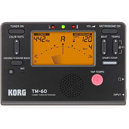 【中古】 ブラック_単品 KORG(コルグ) チューナー メトロノーム 同時に使える TM-60 BK ブラック 吹奏楽 ブラスバンド オーケストラ 個人