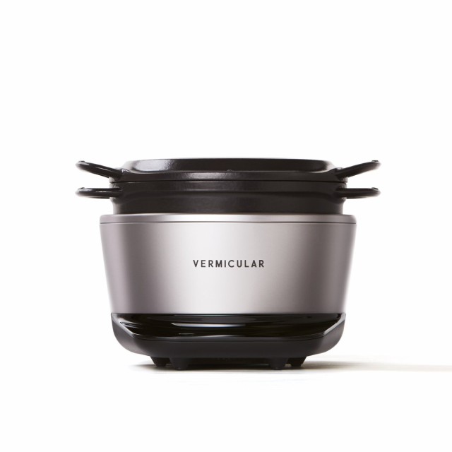 【中古】 ソリッドシルバー_19cm バーミキュラ ライスポットミニ 3合炊き 炊飯器 シルバー 専用レシピ付き RP19A-SVの通販は 44,643円
