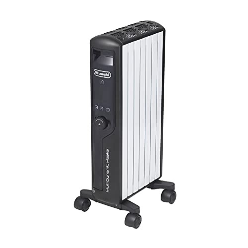 【中古】 De'Longhi (デロンギ) マルチダイナミックヒーター MDHU09-BK 電気ヒーター ゼロ風暖房 節電 直感操作クリックノブ リモコン付