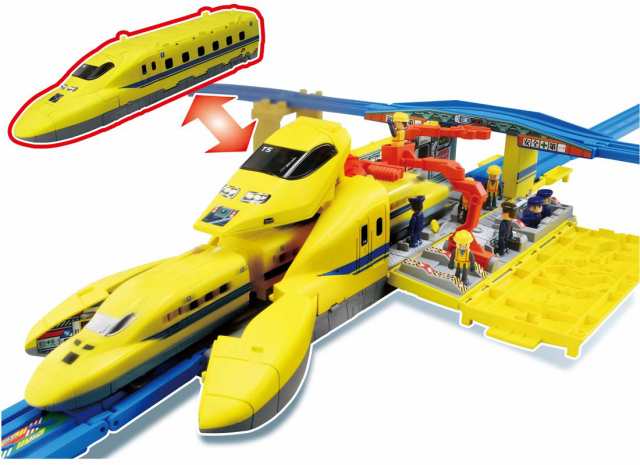 中古】 単品 プラレール 基地に変形!! 超ビッグドクターイエローセット