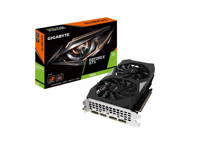 【中古】 Gigabyte Gv-N1660OC-6GD GeForce GTX 1660 OC 6G グラフィックスカード 2X ウィンドフォースファン 6GB 192-Bit GDDR5 ビデオ