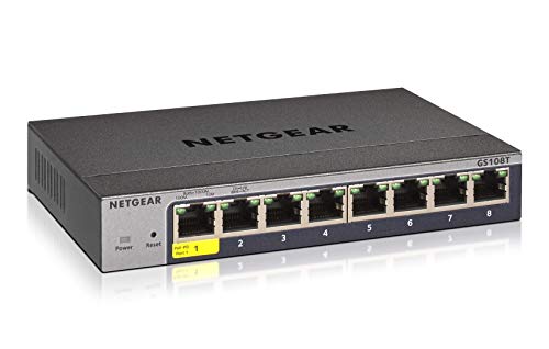 【中古】 【正規品】 ネットギア NETGEAR スイッチングハブ 8ポート 1G 金属筐体 静音ファンレス リミテッドライフタイムハードウェア クラウド管理 スマートスイッチ GS108T-300JPS 16,646円