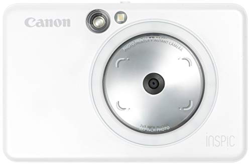 【中古】 カメラ付き・スマホ連携・パールホワイト Canon インスタントカメラ スマホプリンター iNSPiC ZV-123-PW パールホワイト