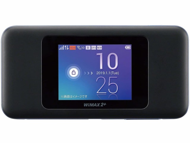 【中古】 【au版】Speed Wi-Fi NEXT W06 HWD37SKA ブラック×ブルー