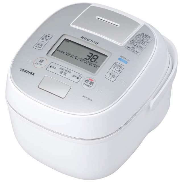 【中古】 東芝 真空圧力IHジャー炊飯器（5.5合炊き） グランホワイトTOSHIBA 合わせ炊き RC-10VXN-W