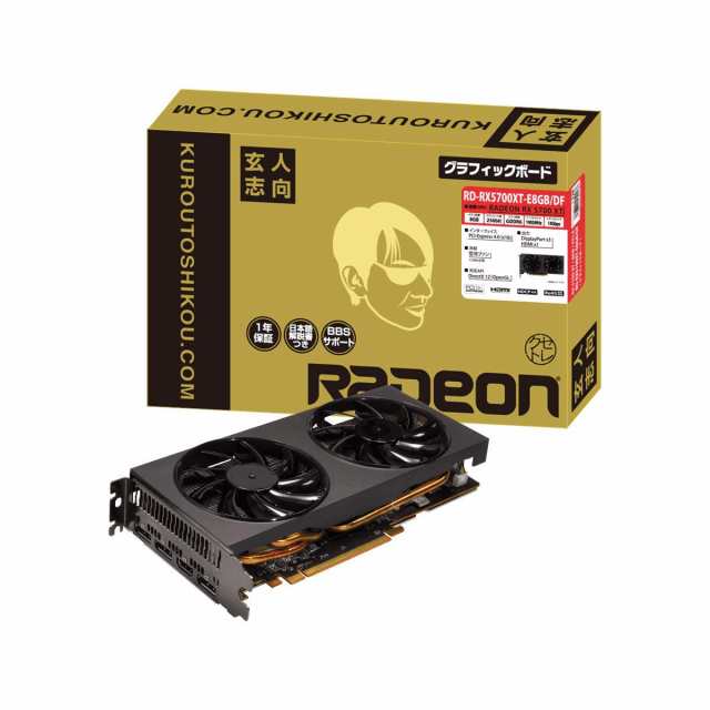 【中古】 RX5700XT_スタンダードモデル 玄人志向 AMD Radeon RX5700XT 搭載 グラフィックボード GDDR6 オリジナルファンモデル RD-RX5700