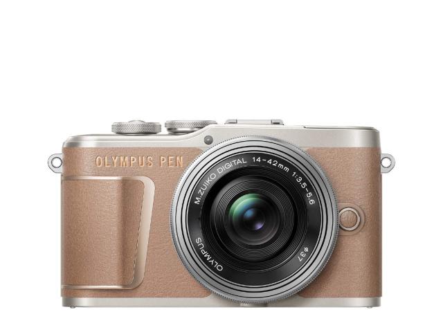 【中古】 OLYMPUS ミラーレス一眼カメラ PEN E-PL10 14-42mm EZレンズキット ブラウンの通販は