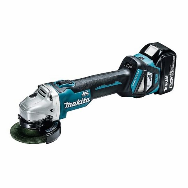 【中古】 マキタ(Makita) １００ミリ充電式ディスクグラインダ 18V6Ah バッテリ2本・充電器・ケース付 GA412DRGX