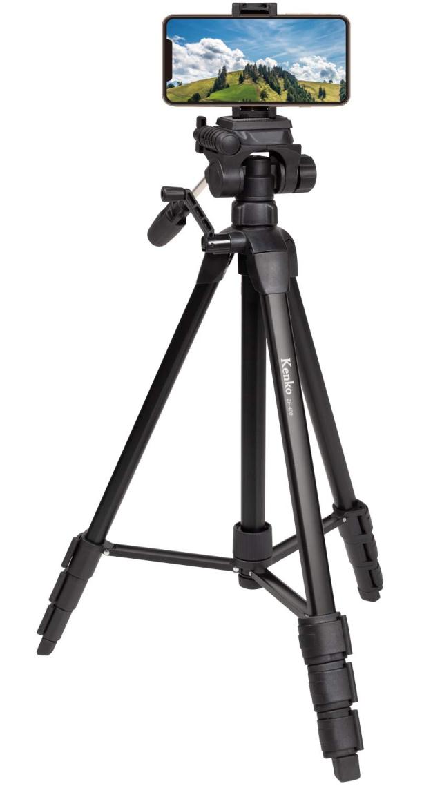 【中古】 段数:4段 Kenko 三脚 ZF-400WSH スマホホルダー付き 4段 クイックシュー式 最大搭載重量2kg 520291の通販は 12,693円