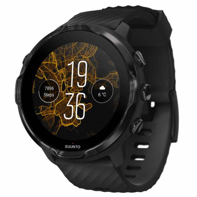 【中古】 ブラック スント(SUUNTO) スント セブン(SUUNTO 7) ブラック GPSウォッチ Wear OS by Google [日本正規品/] SS050378000