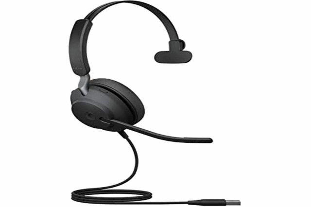 【中古】 Jabra Evolve2 40 MS Mono Microsoft Teams 認定片耳ヘッドセット USB-A 対応【国内認定代理店】・テレワーク/オンライン会議/