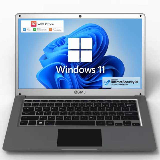 【中古】 GM-JAPAN ノートパソコン Windows 11 Office搭載 超軽量 薄型 SSD 128GB/メモリ 4GB/WEBカメラ/WPS Office/Celeron/WIFI/USB3.0