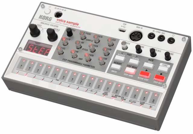 【中古】 KORG デジタル サンプラー volca sample2 シンセサイザー 電池駆動 スピーカー内蔵 ヘッドフォン使用可 どこでも使えるコンパク